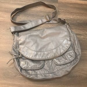 Gray Crossbody Satchel
